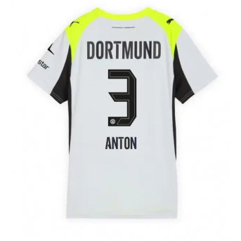 Borussia Dortmund Waldemar Anton #3 Maglia Gara Trasferta Repliche 2025-26 Donna Maniche Corte